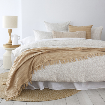 Bambury Nora Quilt Cover Set Queen Bed Soft Touch Woven Home