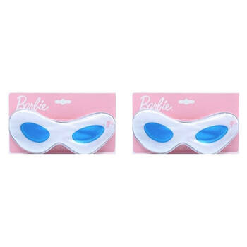 2PK Barbie Kids/Children Eye Mask Travel Sleeping Cover White w/ Adjustable Strap