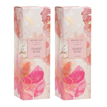 2PK Bramble Bay Native Reed Diffuser Desert Rose Scented Home Fragrance 150ml