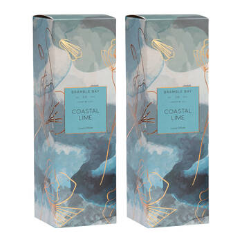 2PK Bramble Bay Native Reed Diffuser Coastal Lime Scented Home Fragrance 150ml