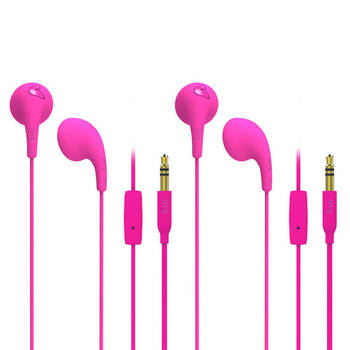 iLuv Bubble Gum Talk Earphones Pink 2 Pack