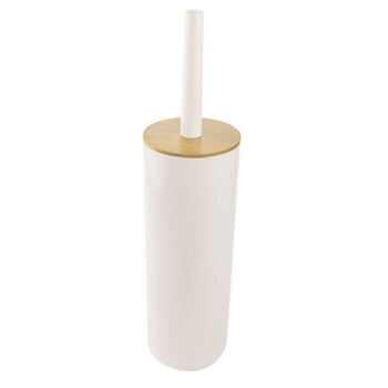 Butlers Toilet Brush & Holder White/Bamboo 37cm
