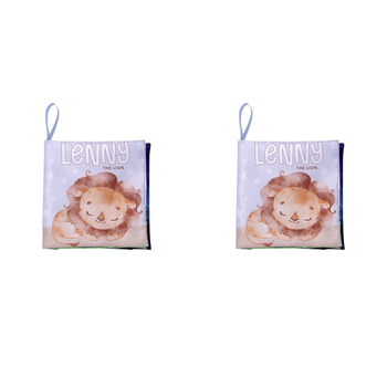 2PK Splosh Baby Lion Soft Cloth Book Polyester 18.5cm Blue