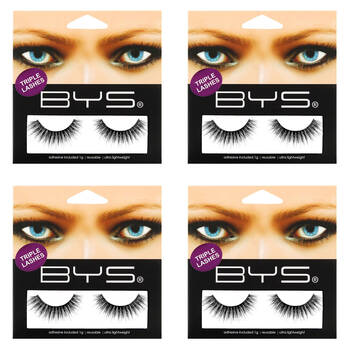4PK BYS Triple Luxe 1g Lash Extensions Black