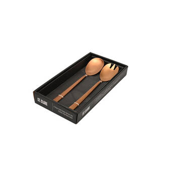 2pc St. Claire Nordic Salad Server Set Stainless Steel Rose Gold