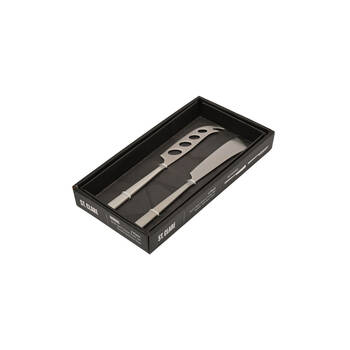 2pc St. Claire Cheese Knife Set Stainless Steel 4.0mm Matt Silver