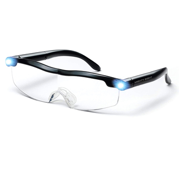 TV Shop Mighty Sight LED Magnifying Reading Glasses Black