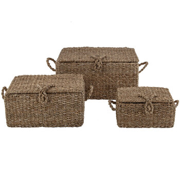 Valetta Set of 3 Trunks - Natural Weave