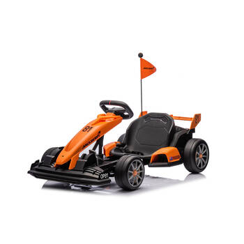 McLaren Piastri 24V Ride On Kids Go Kart Toy w/ 5aH Battery 35x97x65.5cm Orange