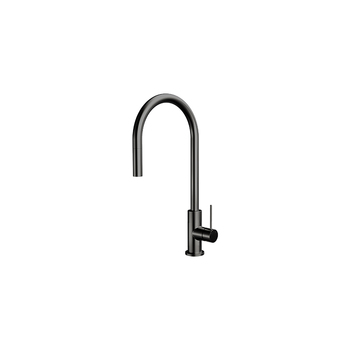Belling Stainless Steel Gooseneck Pull-Out Mixer Tap - Gun Metal