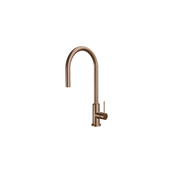 Belling Stainless Steel Gooseneck Pull-Out Mixer Tap - Rose Gold