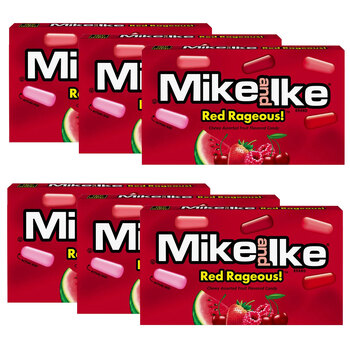 6PK Mike & Ike Red Rageous Confectionery Candy Lollies 120g