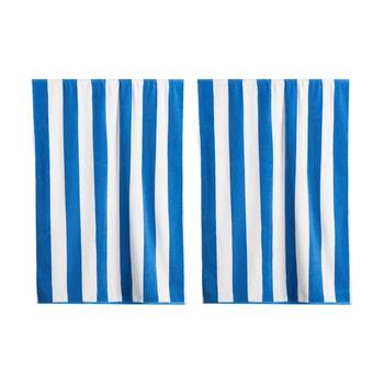 2PK Canningvale Terry Pool/Beach Towel Cabana Stripe Surf Blue 80x160cm