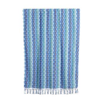Canningvale Positana Grande Large Terry Beach Towel Blue Sapphire 100x180cm