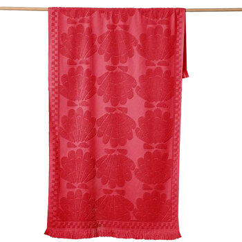 Canningvale Postitana Terry Beach Towel - Shell Geranium