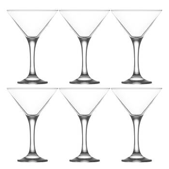 6pc Art Craft Belize Martini Drinking Glasses Set 175mL