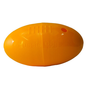 Aussie Dog Products 21cm Pet Toy Feeder Hard Football Yellow S