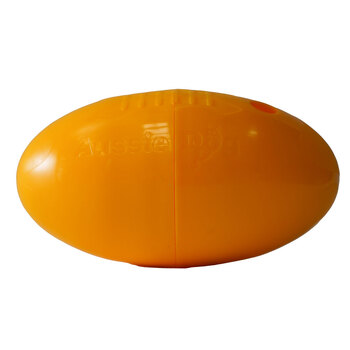 Aussie Dog Products 35cm Pet Toy Feeder Hard Football Yellow L