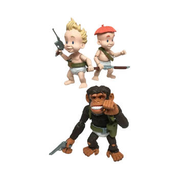 3pc Sam & Max Rubber Pants Commandos HACKS Action Figure