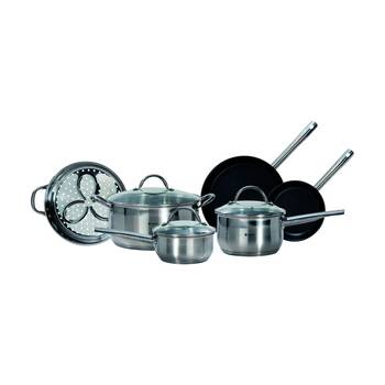 6pc Bergner Induction Stainless Steel Cookware Kitchen Set Non-Stick