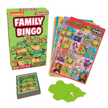 Aquarius Family Bingo Cards Party Game Set TMNT 8y+