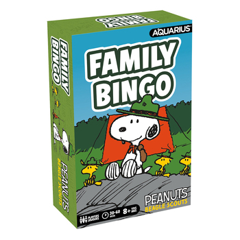 Aquarius Family Bingo Cards Party Game Set Peanuts Beagle Scouts 8y+