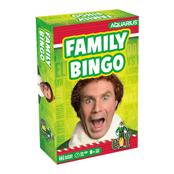 Aquarius Family Bingo Cards Party Game Set Elf 8y+