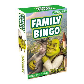 Aquarius Family Bingo Cards Party Game Set Shrek 8y+