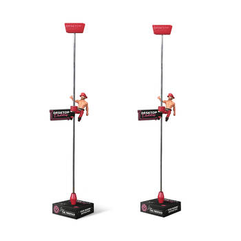 2PK  Bubblegum Stuff Desktop Daddies Fireman Interactive Gift Funny Desk Toy
