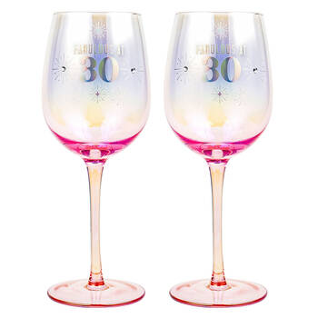 2PK LMD 30th Holographic 430ml Stemmed Red Wine Glass Drinkware