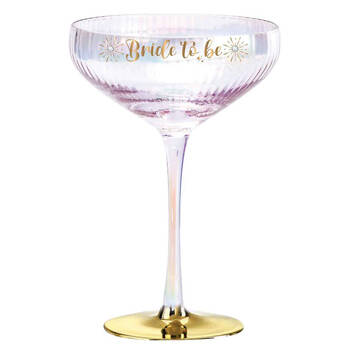 LMD Bride Holographic 300ml Stemmed Coupe Glass Drinkware