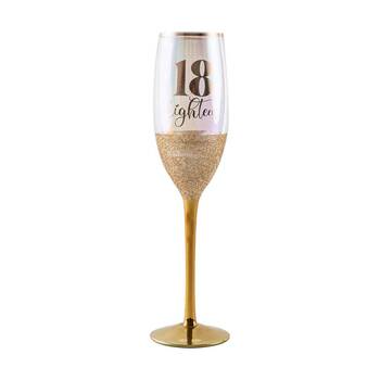 Glitterati 18th Champagne Stemmed Drinking Glass 150ml