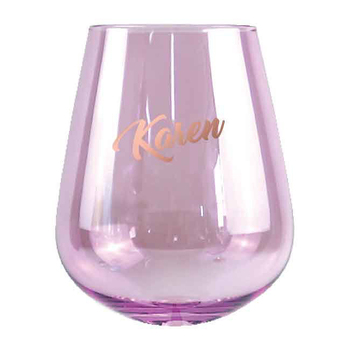 2pc Karen Stemless 13cm/600ml Wine Glass Drinking Tumbler Set