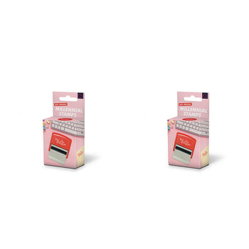 2PK Bubblegum Stuff Millennial Stamp Bae Self-Inking Label 11cm