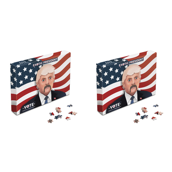 2PK 500pc Bubblegum Stuff Tiger King Vote Joe Exotic President Jigsaw Puzzle