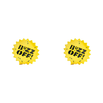 2PK Bubblegum Stuff Fly Traffic Controllers/Sticky Plant Signs - Yellow