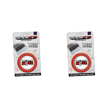 2PK Bubblegum Stuff 13cm You're on Mute Sound Button Prank Toy