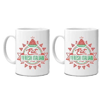 2PK Bubblegum Stuff Eat Fresh Italian Heat Changing Mug 8Y+;