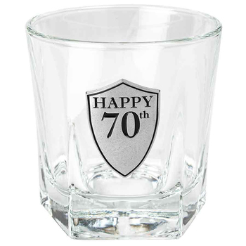 Birthday 70th Whisky Glass 210ml Tumbler Drinking Cup/Glass