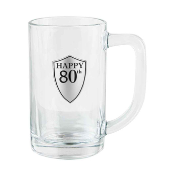 Birthday 80th Beer Mug Pewter 500ml Drinking Cup/Glass w/Handle