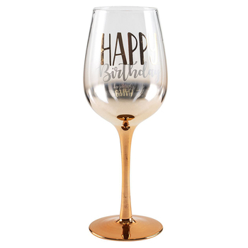 Happy Birthday Rose Gold Ombre 430ml Drinking Glass