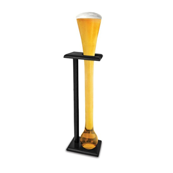 Yard Beer Drinking Cone Novelty Glass w/Stand 2.75L