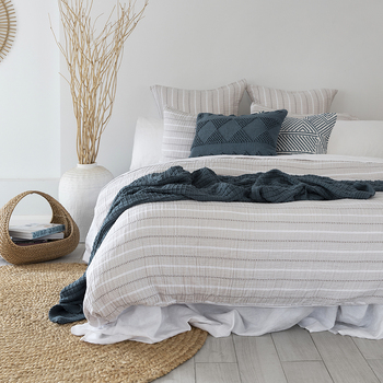 Bambury Decorative Ultra Soft Tanami Throw 130x200cm Bluestone