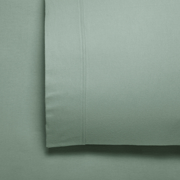 Bianca Fletcher 170gsm Cotton Twill Flannelette Sheet Set Sage - Double Bed