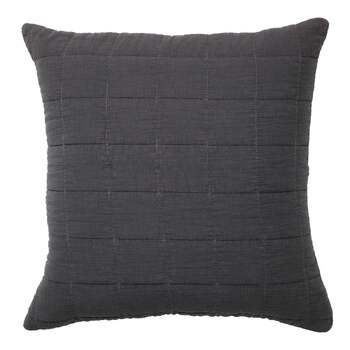 Bianca Geraldton European Pillowcase 65x65cm - Coal