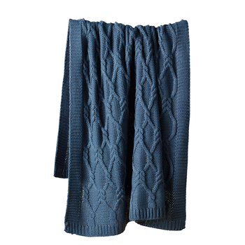 Bianca Johnson Throw Rug/Lounge Warm Blanket 130x160cm Denim