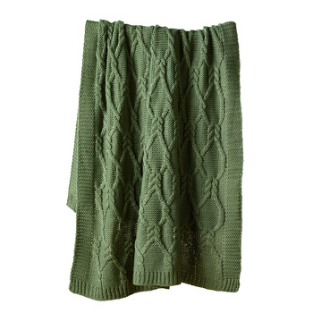 Bianca Johnson Throw Rug/Lounge Warm Blanket 130x160cm Olive