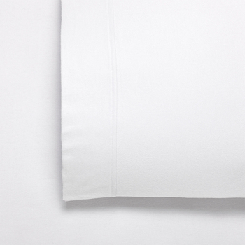 Bianca Fletcher 170gsm Cotton Twill Flannelette Sheet Set White - Queen Bed