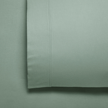 Bianca Fletcher 170gsm Cotton Twill Flannelette Sheet Set Sage - Single Bed