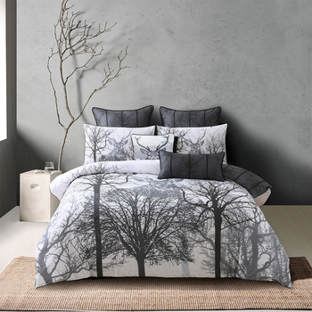 Bianca Buck Quilt Cover Percale Cotton Grey - Super King Bed